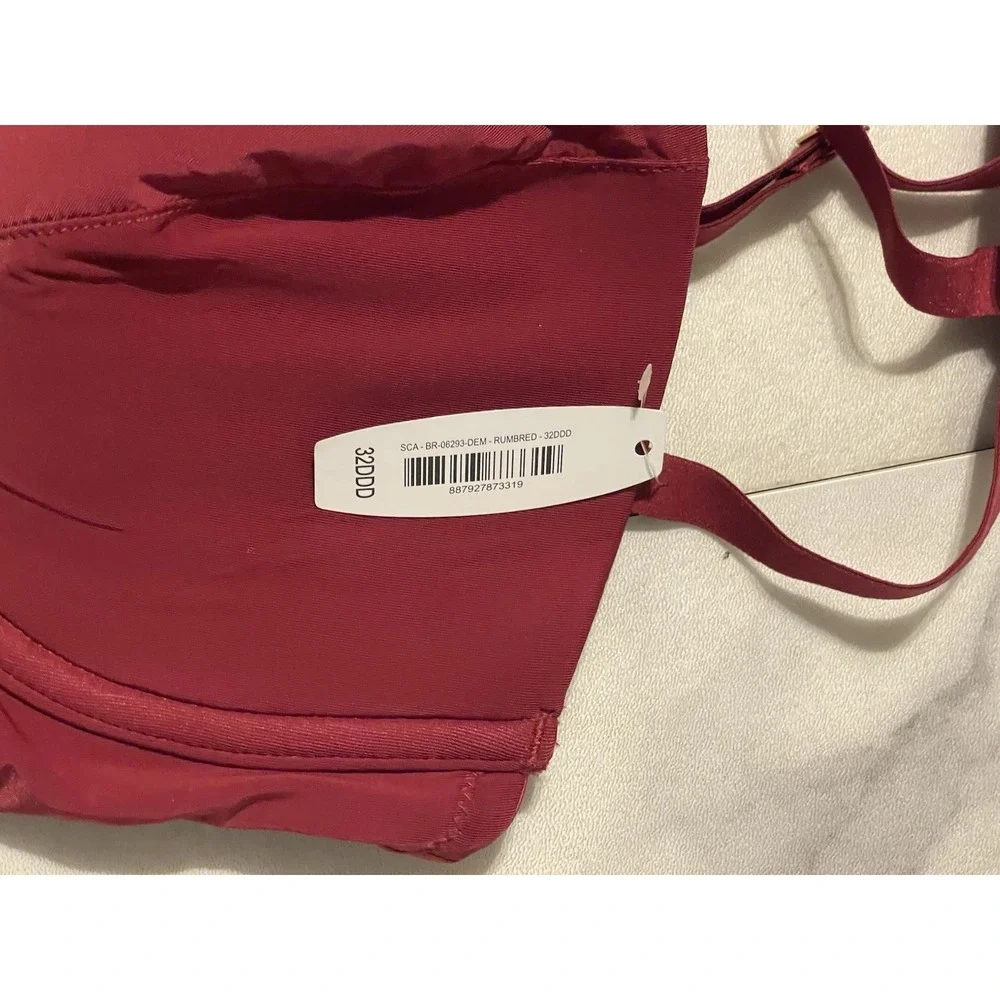 NWT Adore Me bra‎ size 32DDD padded push up burgundy
